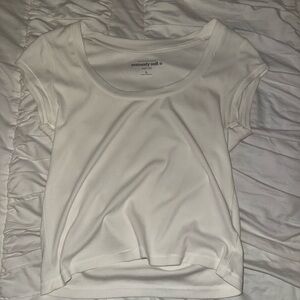 Aeropostale Cream Scoop Neck Tee